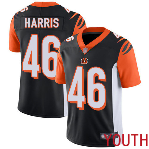 Cincinnati Bengals Limited Black Youth Clark Harris Home Jersey NFL Footballl #46 Vapor Untouchable->youth nfl jersey->Youth Jersey